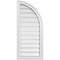 Ekena Millwork Quarter Round Top Right Surface Mount PVC Gable Vent w/ 2"W x 1-1/2"P Brickmould Frame, 16"W x 36"H GVPQR16X3602SF - alternate 1